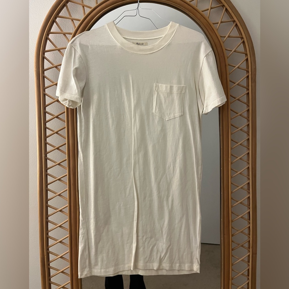 Madewell White T-shirt Dress